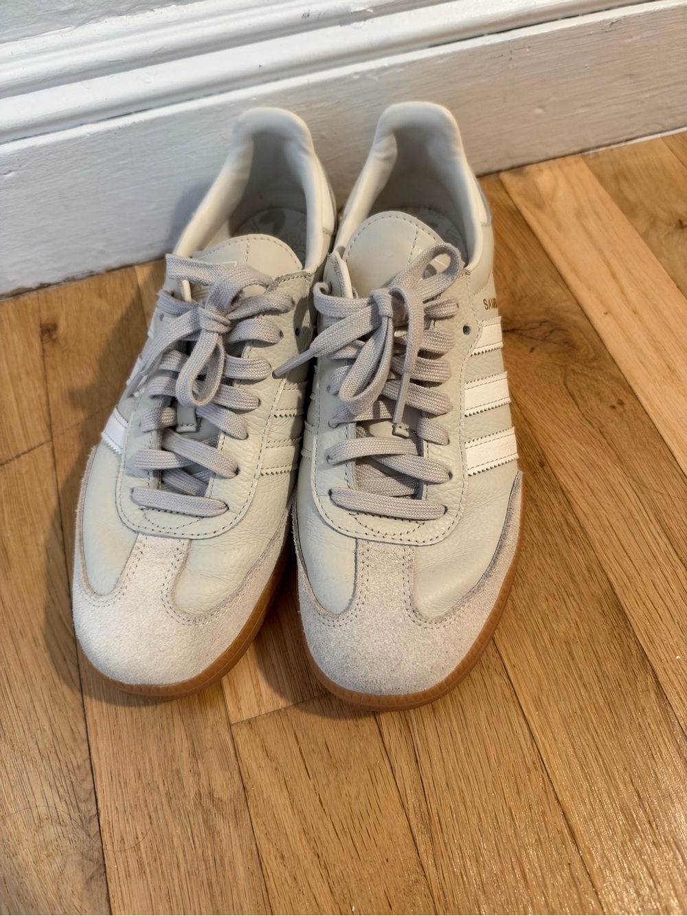 adidas Women’s Sneakers in Off-White with Gum Sole